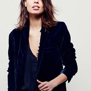 Free people velvet blazer/jacket